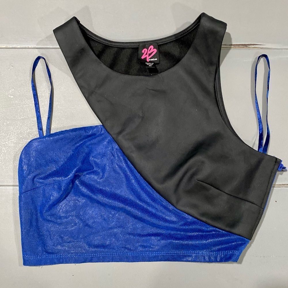 2B Bebe asymmetrical crop top